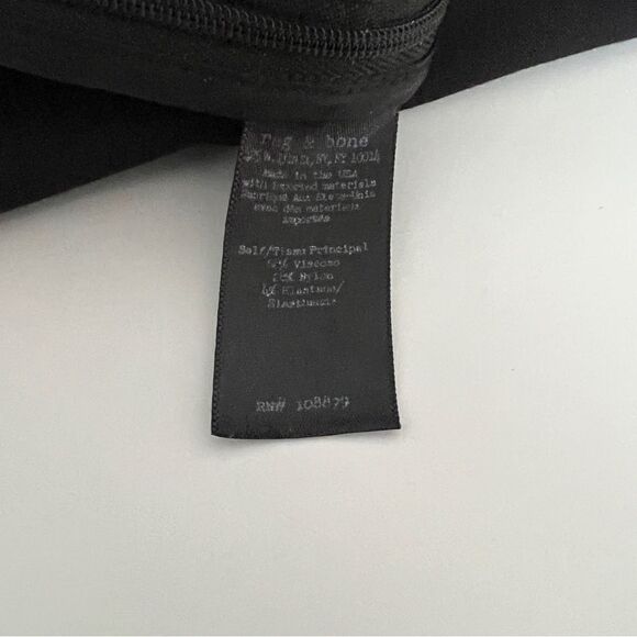 Rag & Bone Polly black side zip ankle pants size 4 Pin-tucked Center Seams - Picture 15 of 16